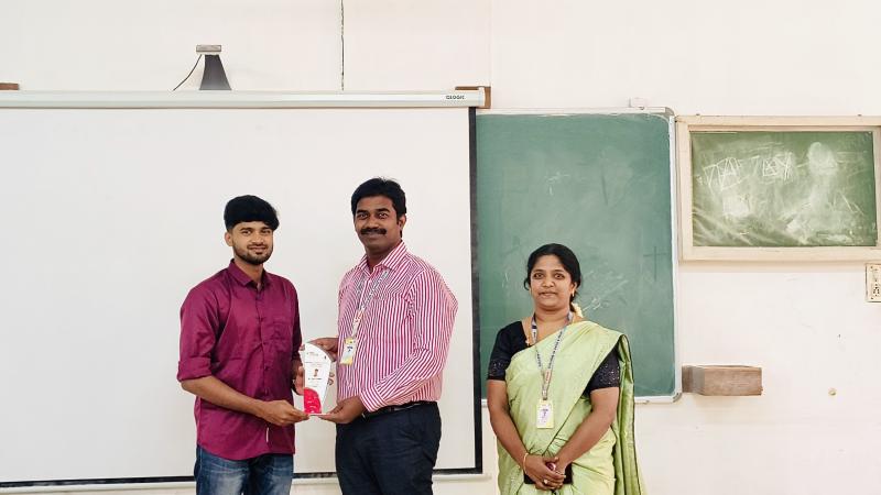 Felicitation with the HOD of CSBS and Faculty